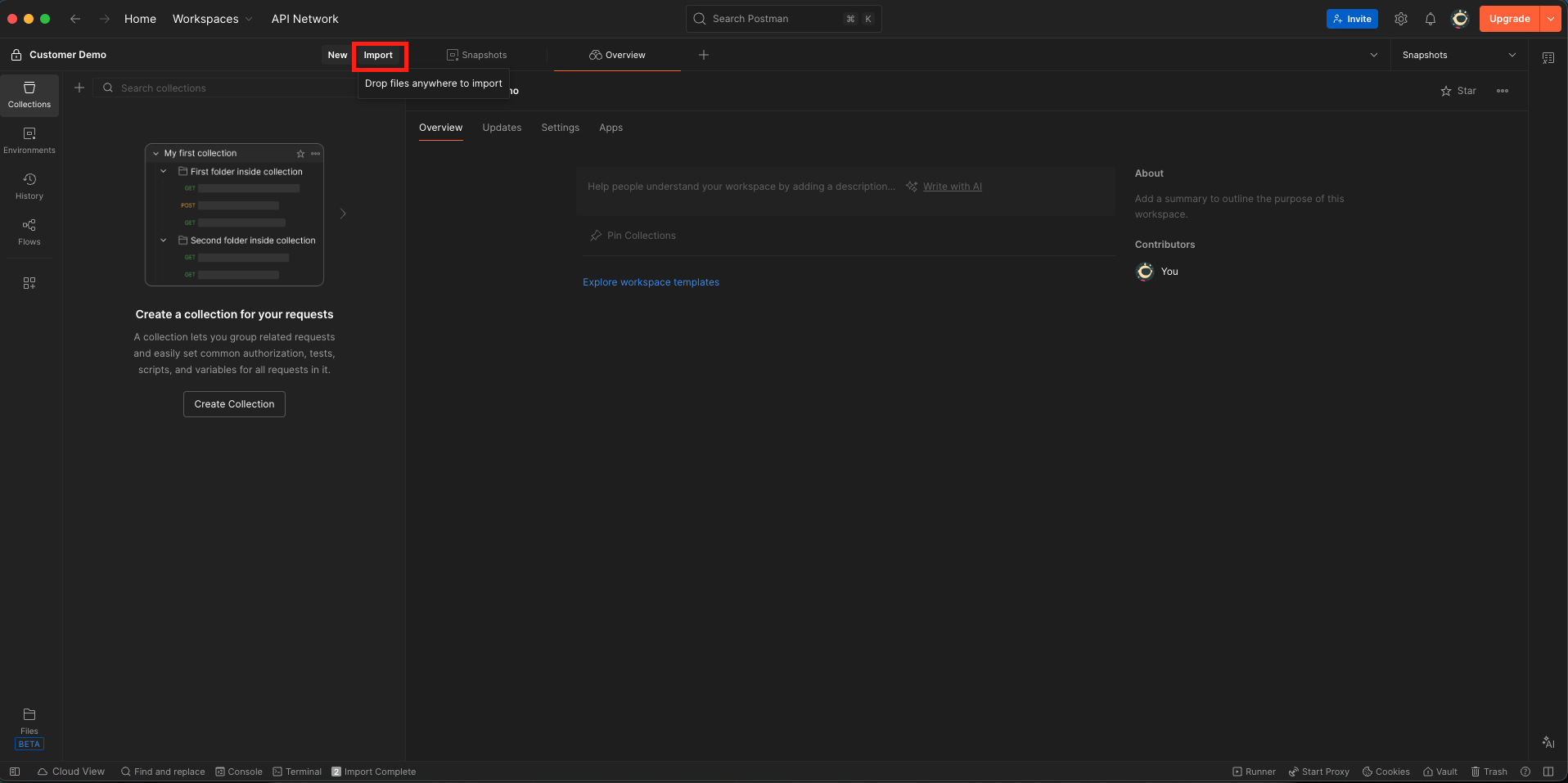 Import Postman Collection